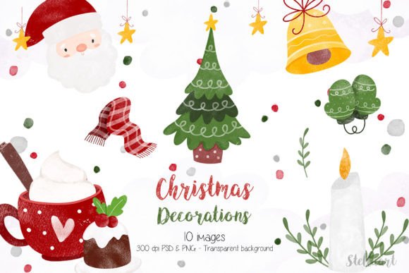 Download Watercolor Christmas Decorations - Christmas decorations Collection