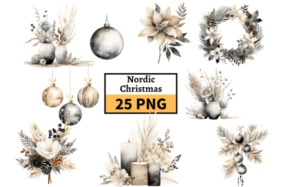 Download Nordic Christmas Decorations Clipart PNG - Christmas decorations Collection