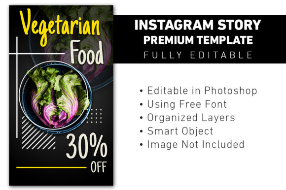 Download Story Instagram Vegetarian Food Template - Vegetarian food Collection