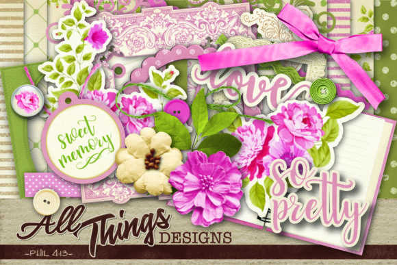 Download So Pretty Digital Scrapbook Kit - Digital Collection