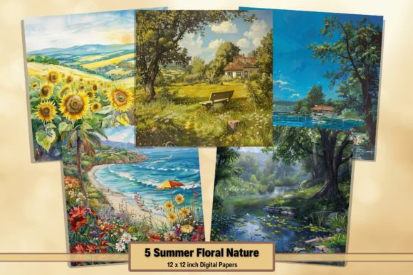 Download Summer Floral Nature Digital Papers 55 - Digital Collection
