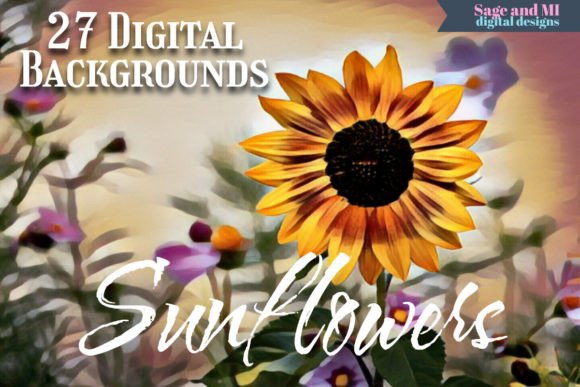 Download 27 Sunflower Digital Art Backgrounds - Digital Collection