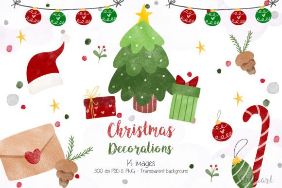 Download Watercolor Christmas Decorations - Christmas decorations Collection